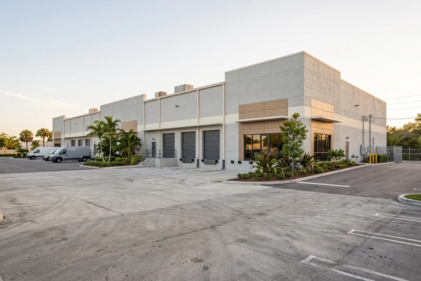 Industrial warehouse and loading area representing a commercial property financing enquiry